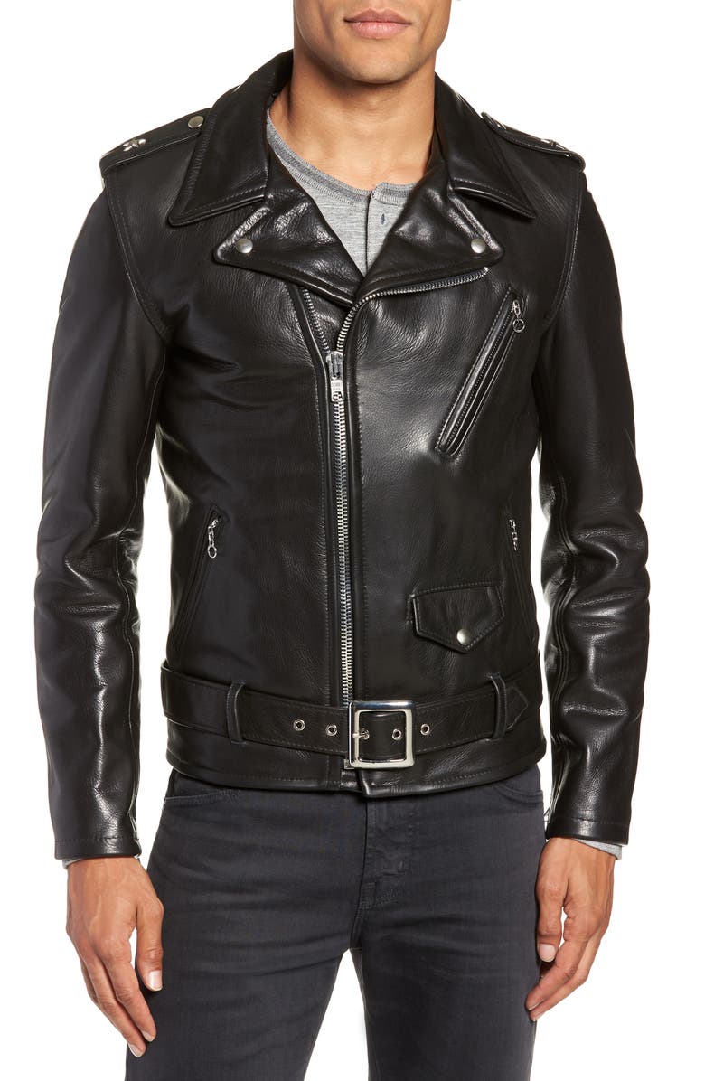 50s Cowhide Leather Moto Jacket Schott NYC