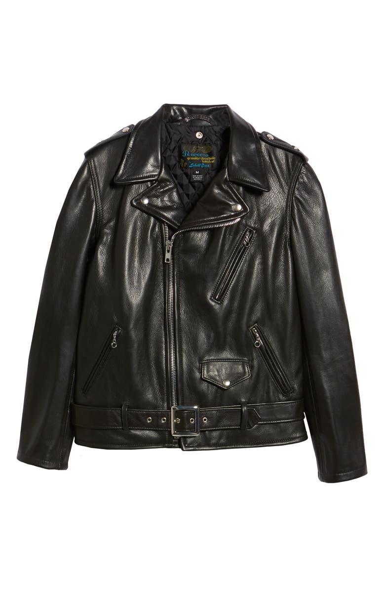 50s Cowhide Leather Moto Jacket Schott NYC